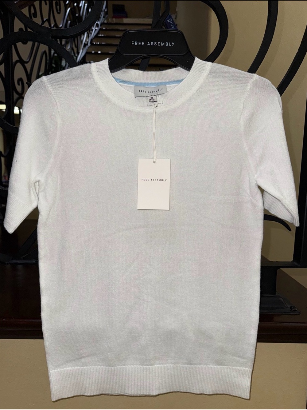 Kids' Short-Sleeve Crewneck Sweater - White